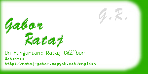 gabor rataj business card